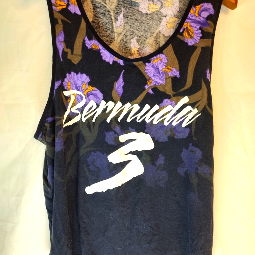 Divided by H & M Purple Floral Bermuda Men's Tank Top Size L